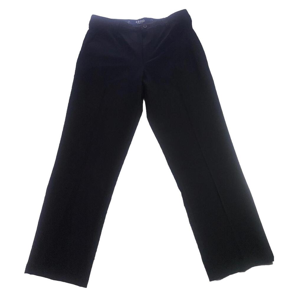 IZOD Golf Pants Mens Polyester/Spandex  Golf 45FF291, size 34”X30” Black.